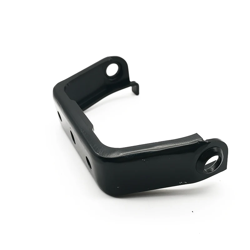 Custom Black Powder Coated Sheet Metal Fabrication Bending Parts U Shaped Mounting Bracket with Flanged Eyelet Holes