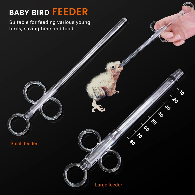 Pet Bird Parrot Baby Feeding Syringe Young Bird Drug Syringe Thick/Thin Tube Nutrient Solution Injection Pet Bird Supplies