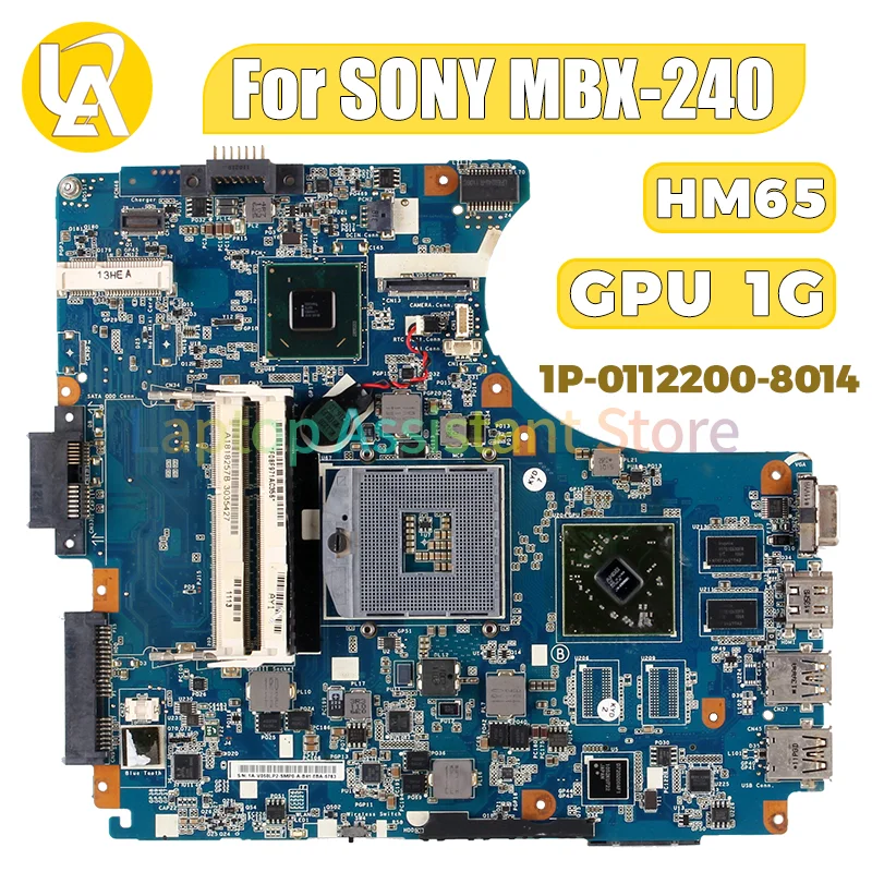 

1P-0112200-8014 For SONY Vaio VPCCA1C5E VPCCA1S1E VPCCB3P1E MBX-240 Laptop Motherboard HM65 216-0810005 1G Notebook Mainboard