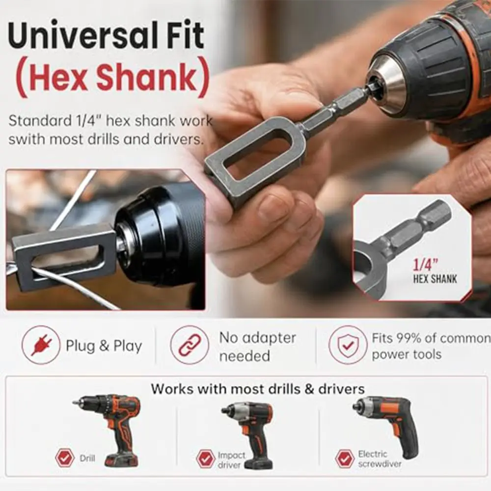 Heavy Duty Wire Twisting Tool 1/4