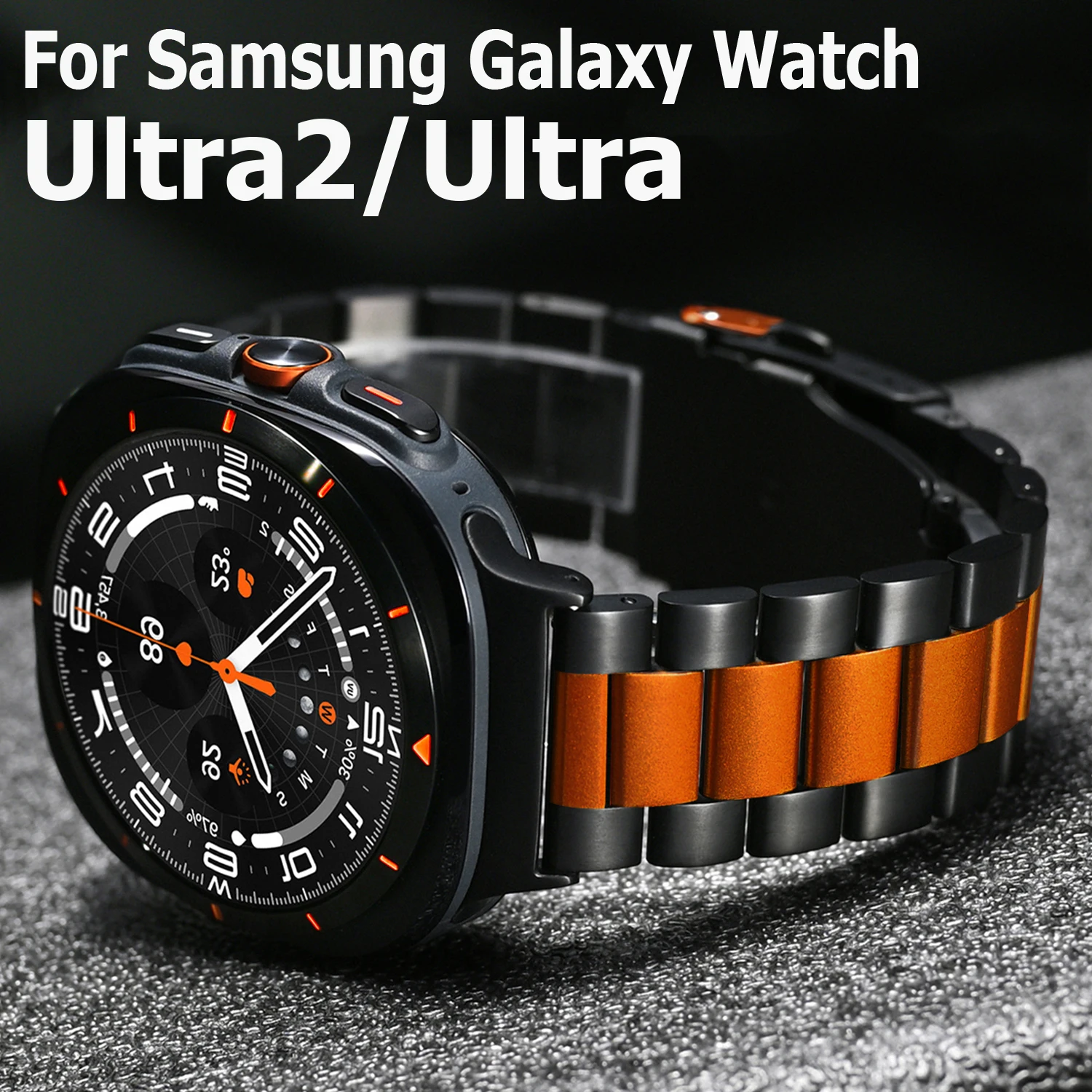 �y�Z�[�����zSamsung Galaxy Watch Ultra2 2026 2025�p���^���X�g���b�v ���������Y�o���h �X�e�����X�X�`�[���u���X���b�g Samsung Galaxy Ultra 47mm�Ή�