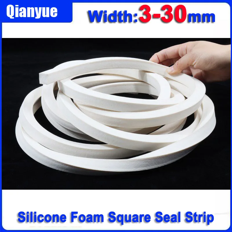 

Silicone Foam Square Seal Strip - High Temp Resistant Soft Sponge Gasket for Anti-Freeze/Sealing (White EVA, Custom Sizes)
