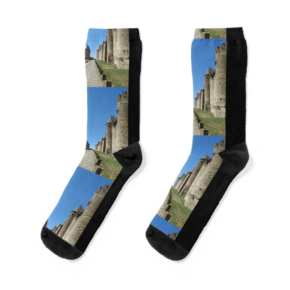 

Carcassonne castle Socks kids heated Antiskid soccer funny gifts Socks Woman Men's