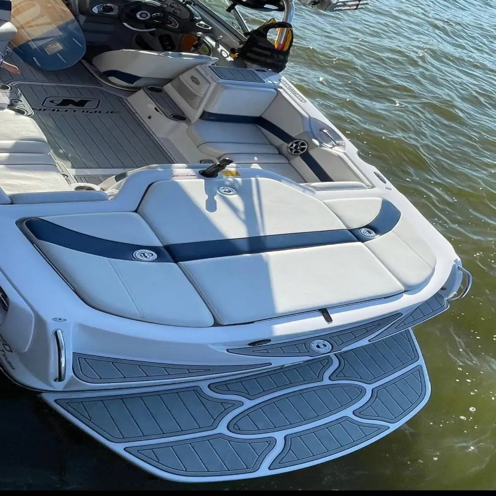 

2007 Nautique 220, платформа для плавания, коврик для кокпита, лодка, пена EVA, тиковая палуба, напольный коврик SeaDek, стиль MarineMat, самоклеящийся