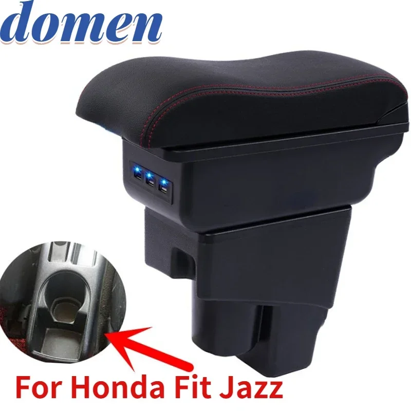 

For Honda Fit Jazz 2 Car Armrest Box 2008 2009 2010 2011 2012 2013 Arm Storage Box car Accessories