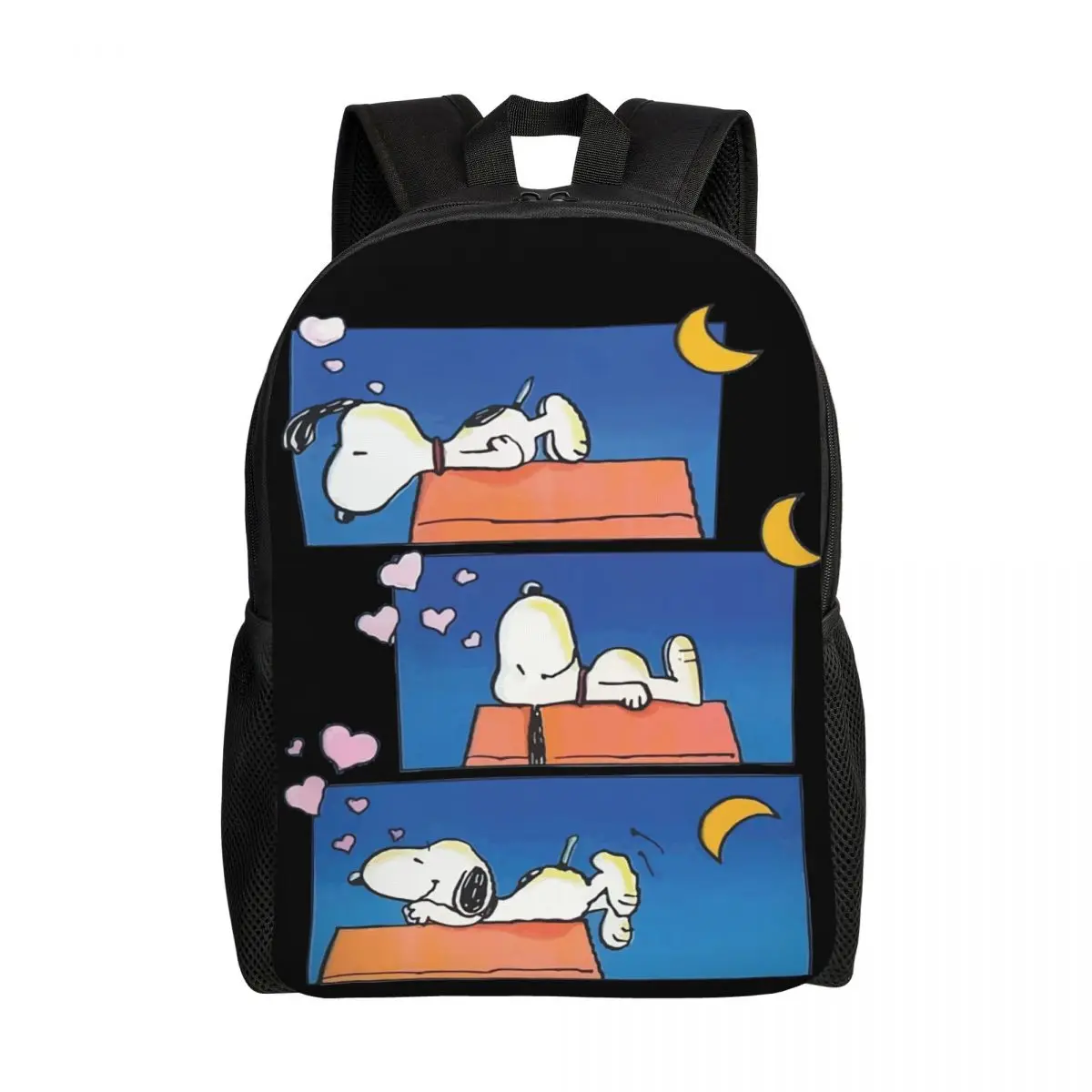 Custom Snoopys Sleep Backpack for Women Men Water Resistant School College Bag Printing Bookbag