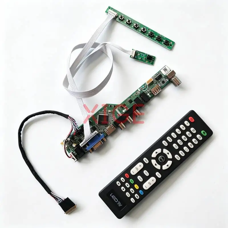 Controller Drive Board Fit N101L6 HT101WSB N101LGE LTN101NT02 1024*600 1024x600 40-Pin LVDS Laptop Panel HDMI+VGA+AV+USB DIY Kit