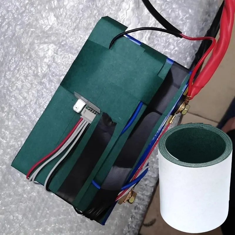 2/1m Insulating Pads Barley Paper Lithium Battery Pack Adhesive Backing Green Shell Paper Self-adhesive Insulation Pads Sticker