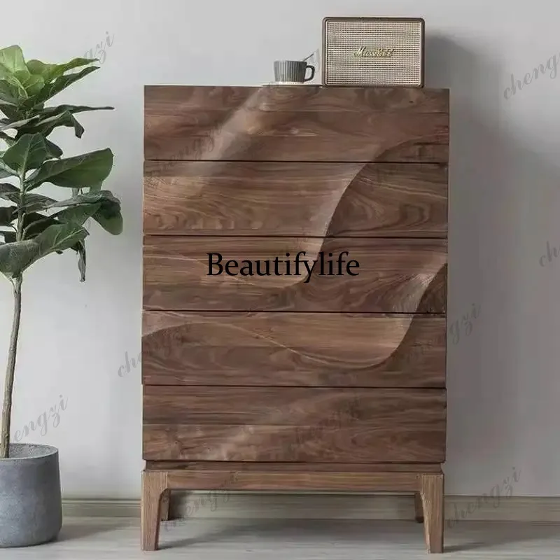 

TTT Simple Brown Living Room Cabinet Rustic Classic Space Saving Living Room Cabinets Vintage Wooden Meuble Rangement
