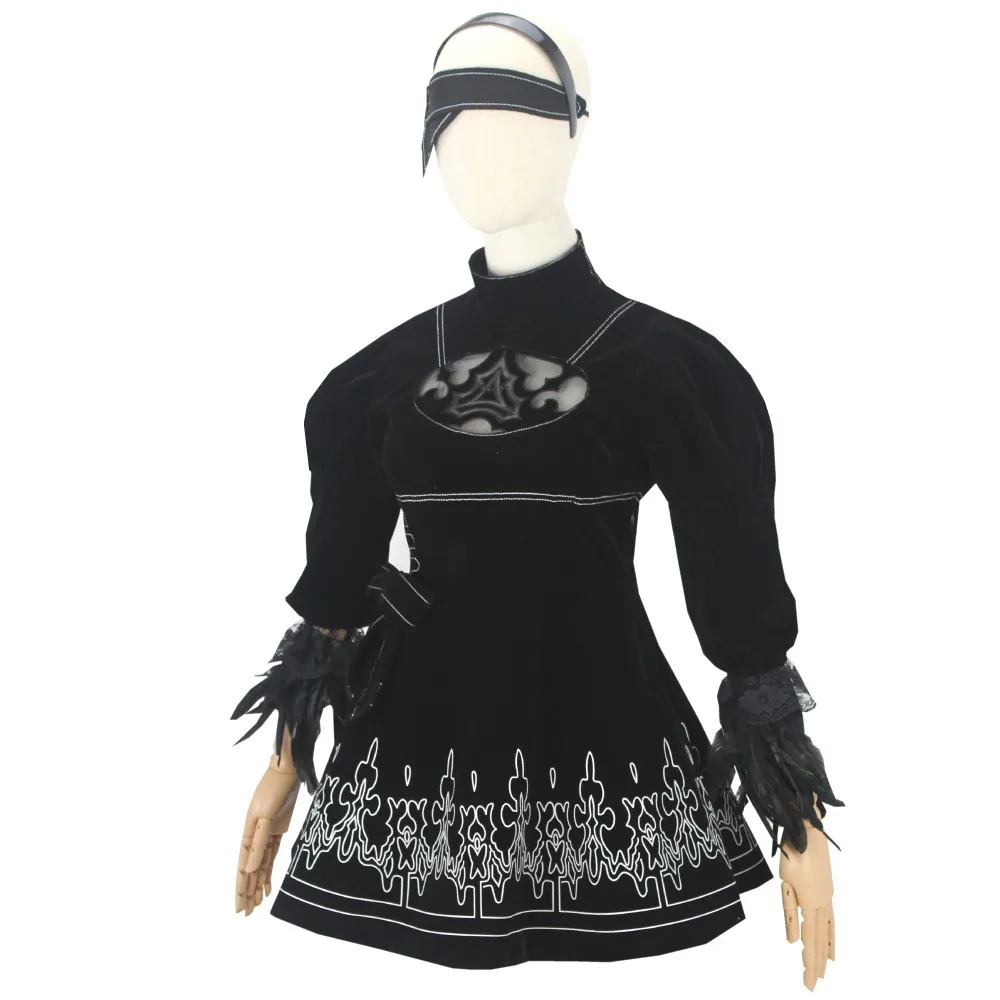 Neues Rollenspiel Kostüm Luxus Basis 2b neues benutzer definiertes Halloween Kostüm neil mechanische Ära Cosplay Kostüm 2b Schwester Kleid co