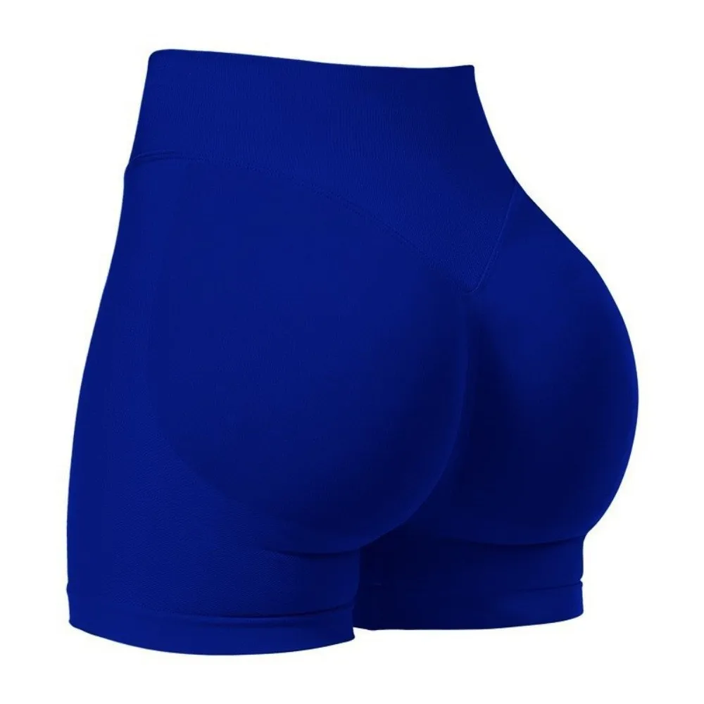 Seamless Leggings Gym Shorts Breathable Tight Fitting Fitness Shorts Elastic Solid Color Biker Shorts Yoga Exercise