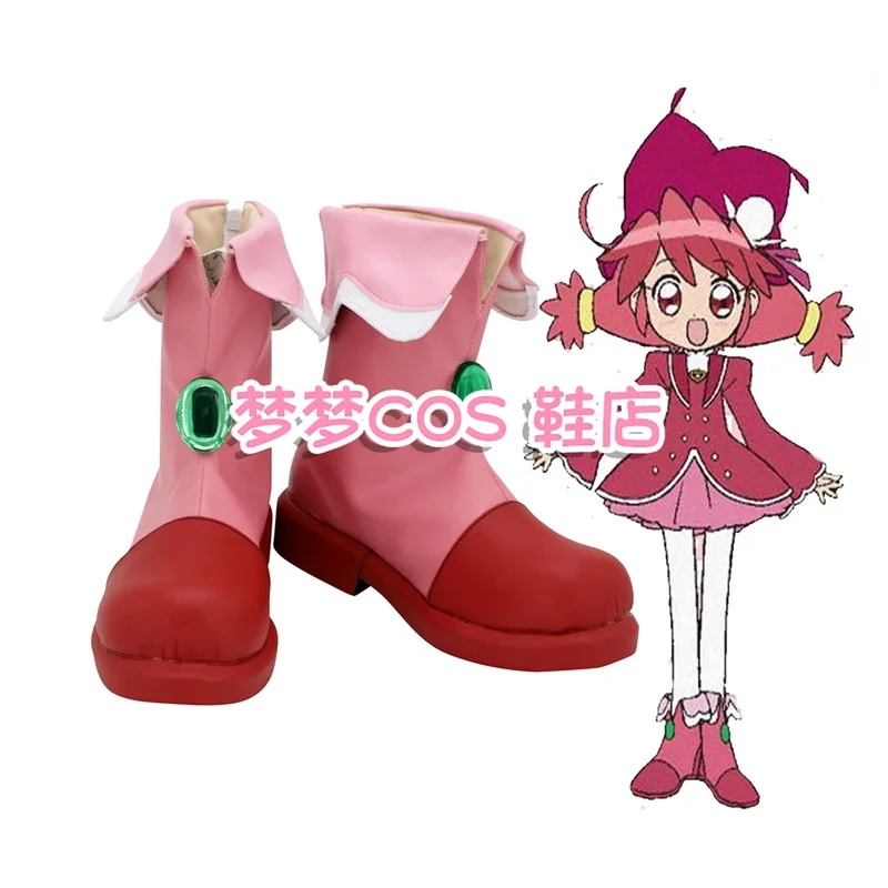 

Gyu Fushigi Star Twin Princess Fine Fain Cosplay Shoes Boots Halloween Anime Pink Boots
