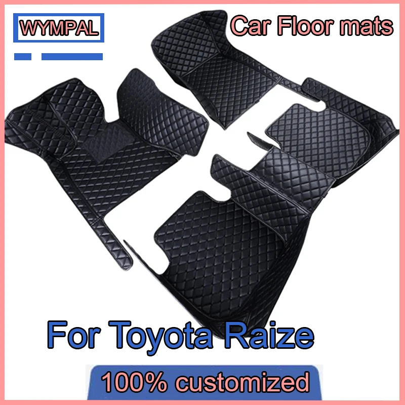 Custom Automotive Car Floor Mats For Toyota Raize 2019 2020 2021 2022 Auto Luxury Leather Men Women Car Mats Full Coverage