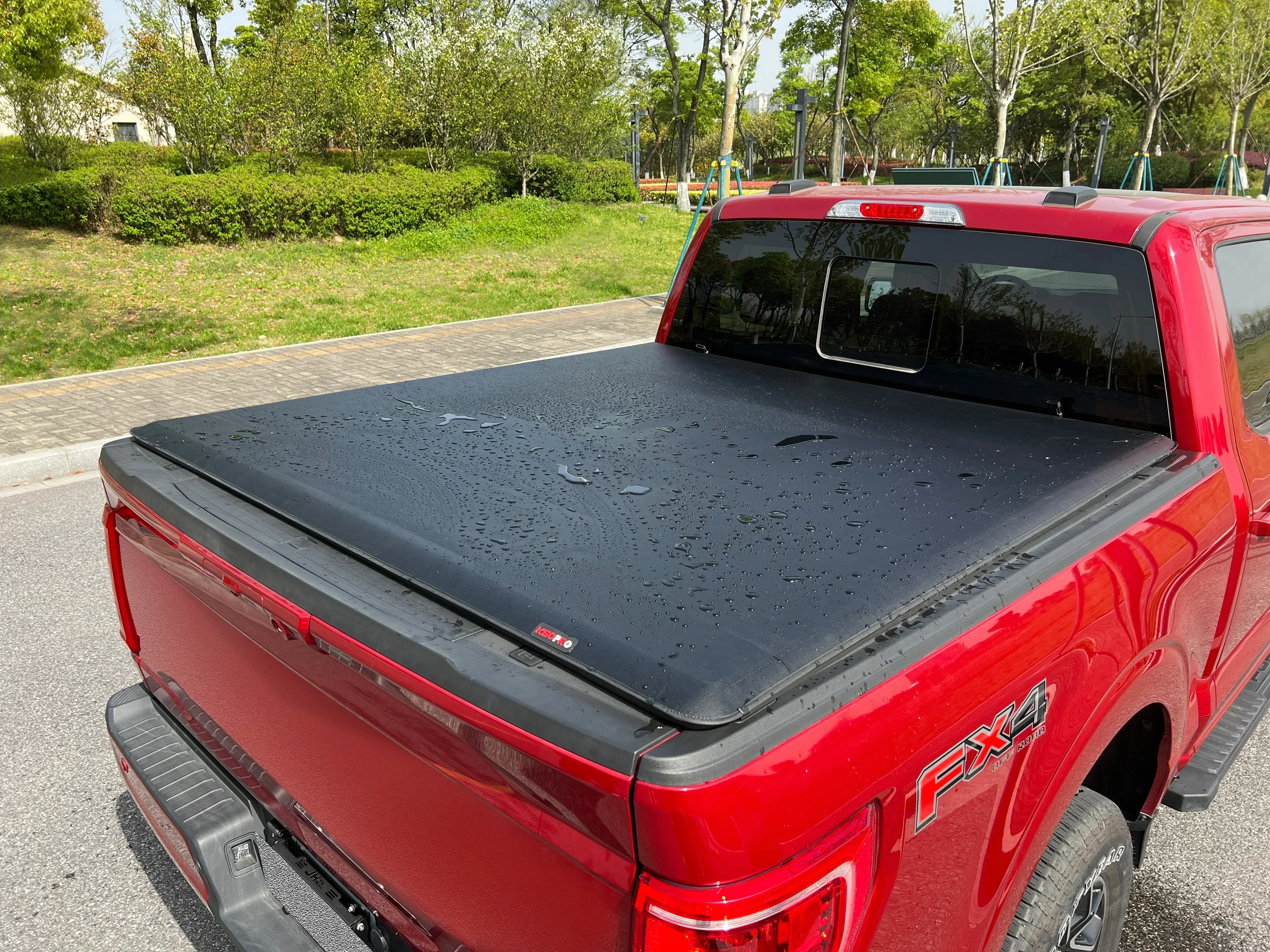 KSCAUTO Soft Vinyl Tri Fold Truck Bed Tonneau Cover For 2007-2023 Chevy Silverado/GMC Sierra