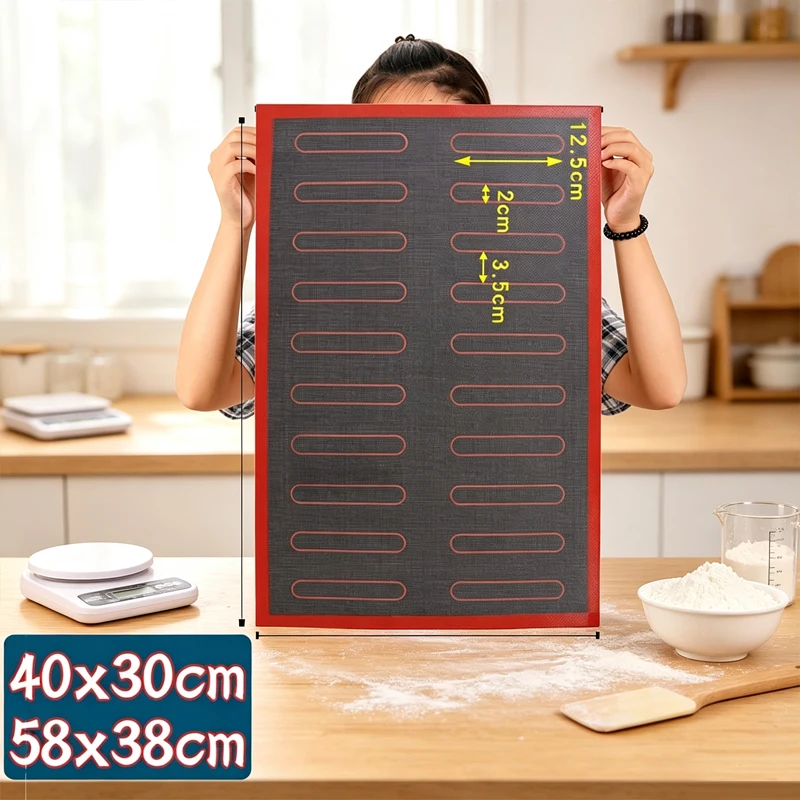 Perforated Silicone Baking Mat Nonstick Reusable Oven Liner Puff Pattern Kneading Pads for Cookies Macaron Bread Kitchen Tools