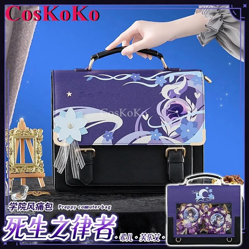 

CosKoKo Seele Vollerei Cosplay Honkai Impact 3 Theme Impression Pack Daily Preppy Commuter Backpack Messenger Bag Lovely Itabag