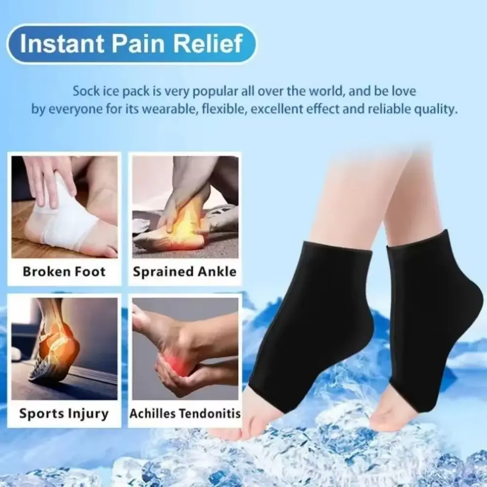 One Size Fits All Finger Cot Gel Ice Ankle 360° Cooling Solid Gel Ankle Reusable Soft Ice Pack Wrist Brace Travel