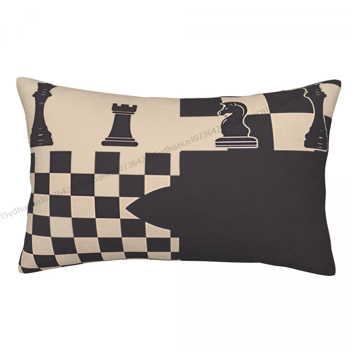 Chess Black Pillow Case Board Game Cushion Covers Home Sofa Chair Decorative Backpack Covers