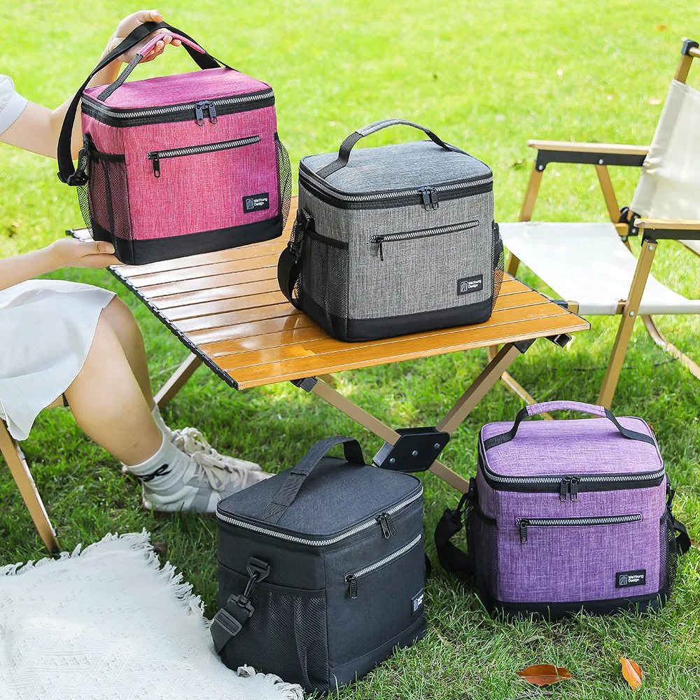 Large Capacity Thermal Insulation Bag Outdoor Office Commute Fruits Bento Storage Lunch Bag Beer Beverage Thermal Cooler Bag