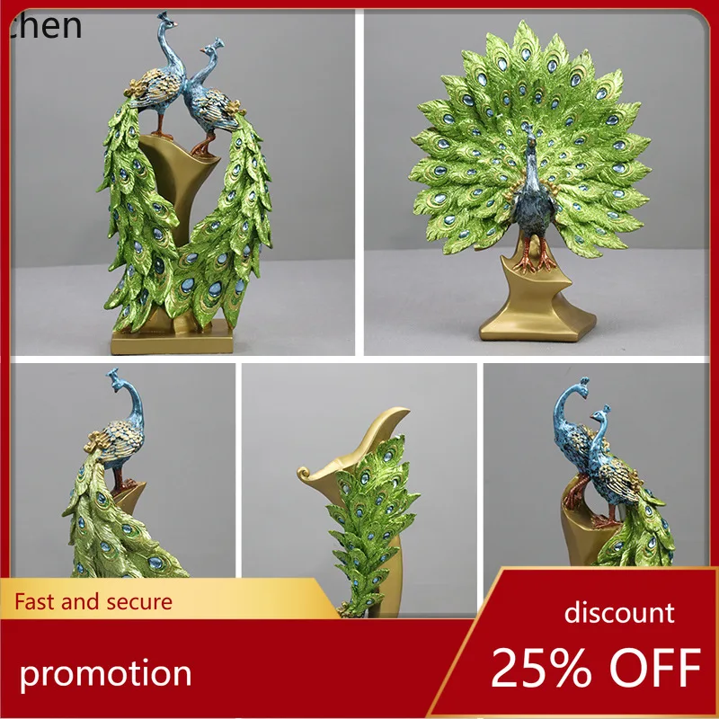 

Hxl peacock vase ornament entrance decoration decoration gift