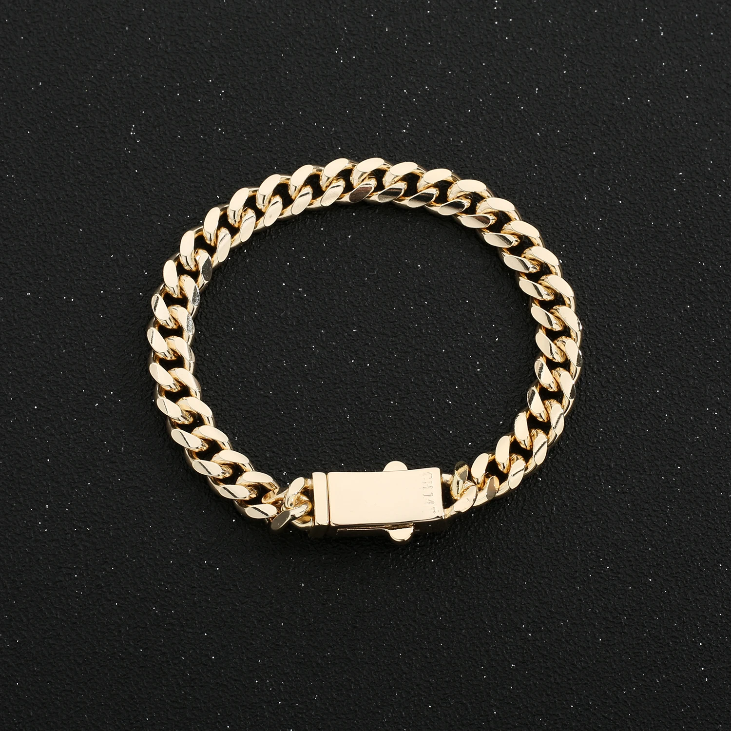 New Arrival Unisex Fashion Chain Bracelet Gold‑Tone Brass Paved Cubic Zirconia Hip‑Hop Wrist Jewelry for Men Women - view 6