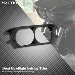 Dual Koplamp Kuip Trim Bezel Cowl Koplamp Cover Motorfiets Voor Harley Touring Road Glide Speciale FLTRXS Ultra FLTRU CVO