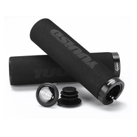 MTB Bicycle Grips Alloy Lock Bilateral Lock Handlebar Grips Anti Slip Foaming Cycling Handlebar Sleeve BMX Bicycle Accessories