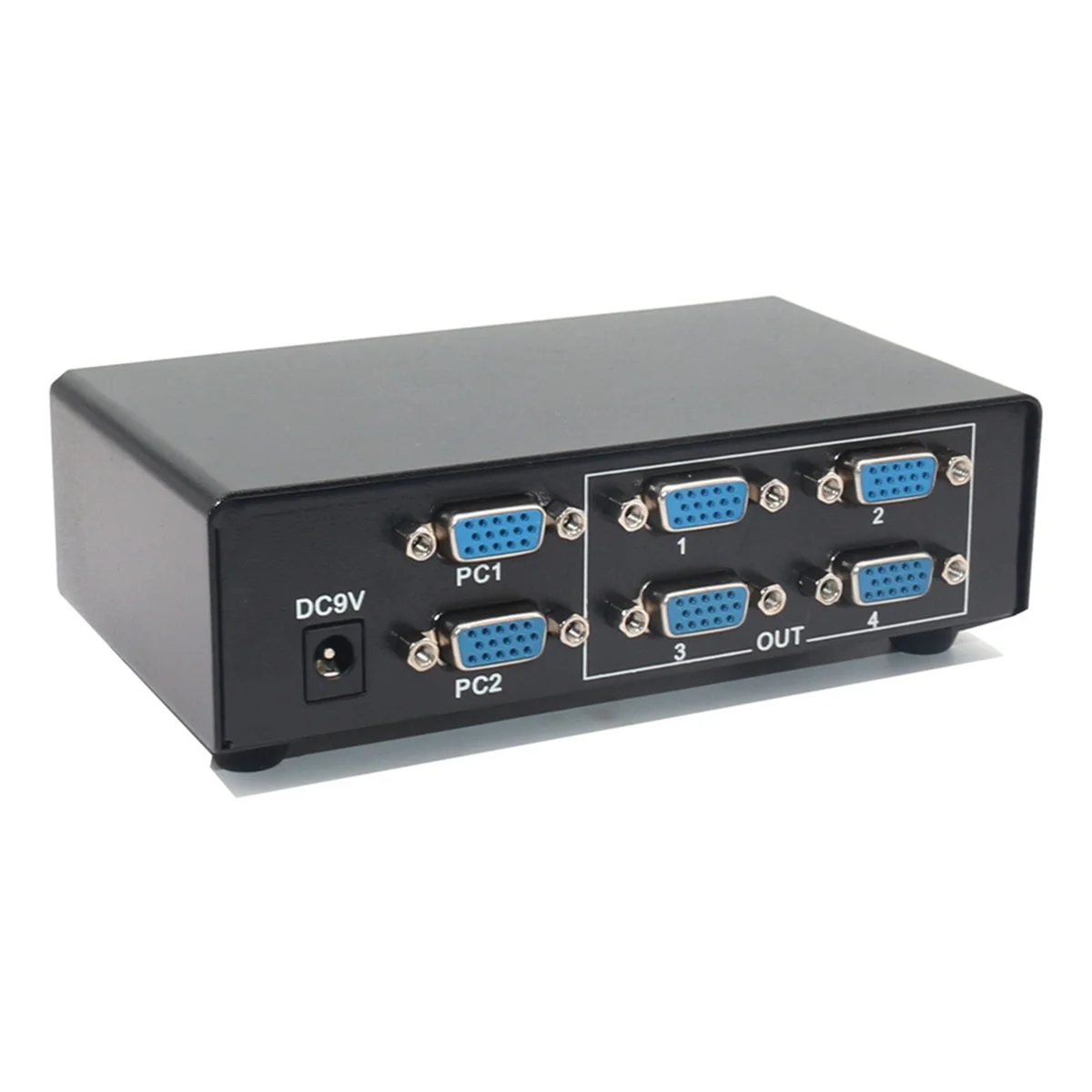 تقنية جديدة 2 في 4 خارج VGA الفاصل الجلاد توزيع ألعاب الفيديو 350 ميجا هرتز دعم 1920x1440 مع جهاز التحكم عن بعد بالأشعة تحت الحمراء الاتحاد الأوروبي التوصيل