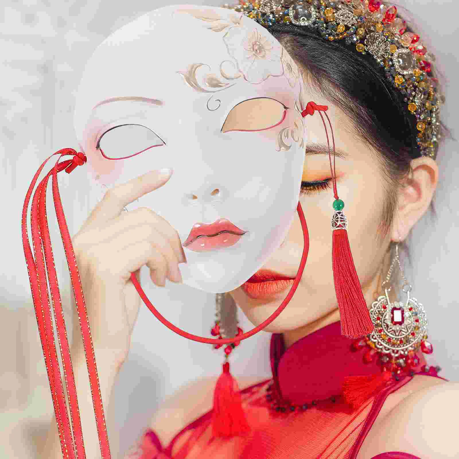 

Women Mask Party Facial Aldult Cosplay Masks Halloween Plastic Festival Prank Tool