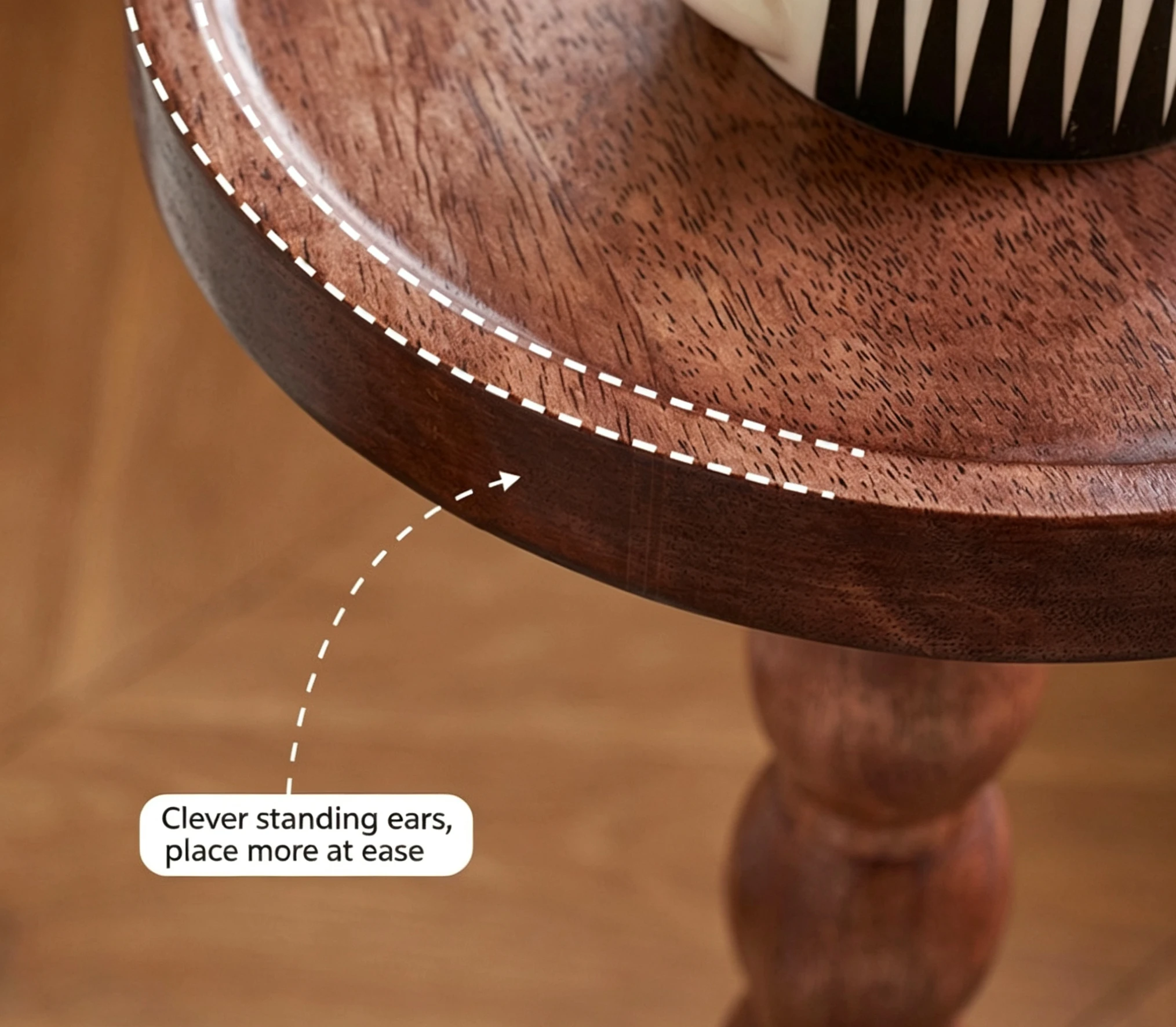 Solid wood retro corner table, light luxury mini sofa side cup table