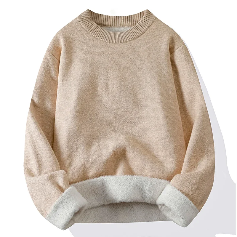 Pullover versatile girocollo top giacca moda cappotto maglieria camicia uomo casual manica lunga maglione lavorato a maglia felpa maschile vestiti