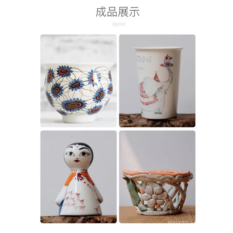 【Hot】Gold-Tone Flower Concentrated Color Glaze Pigment Underglaze Painting High Temperature Electric Kiln Ceramic Fired