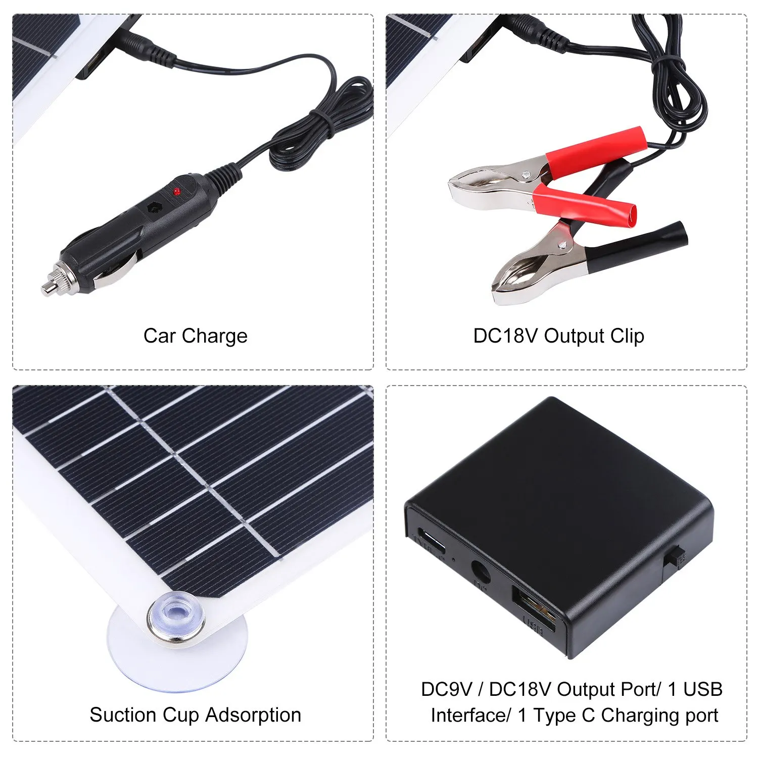 YANA50I 200W Solar Panel Kit Solar Panel High Efficience Travel & Phone Boat Portable 12V Battery With Controller