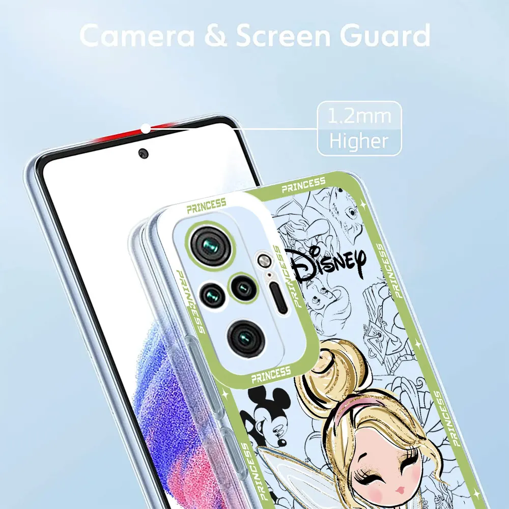 Case For Xiaomi Redmi 11 10 12 Pro Plus 13 9S 12S 10S 11S 11 Lite Poco X3 NFC 11T Angel Eye TPU Phone Cover Disney Princess Art