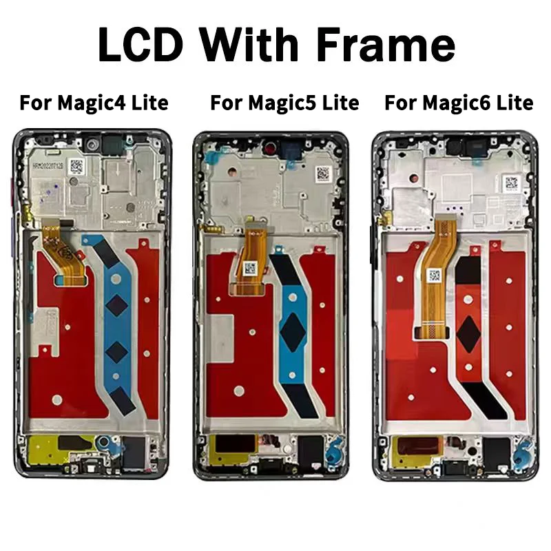 ANY-LX1 RMO-NX1 ALI-NX3 Ramka wyświetlacza do Huawei Honor Magic4 Lite 5 Lite 6 Lite Wyświetlacz LCD Ekran dotykowy Digitizer Montaż — zdjęcie produktu 6