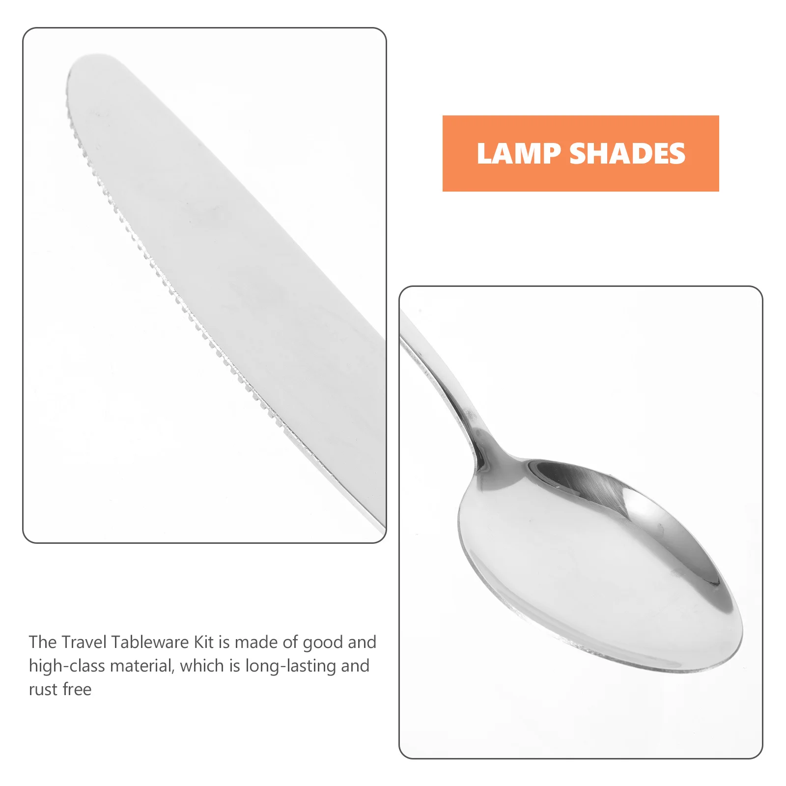 

Cutlery Metal Chopsticks Tableware Box Portable Travel Utensils with Case Camping Backpacking Lightweight Silver Work