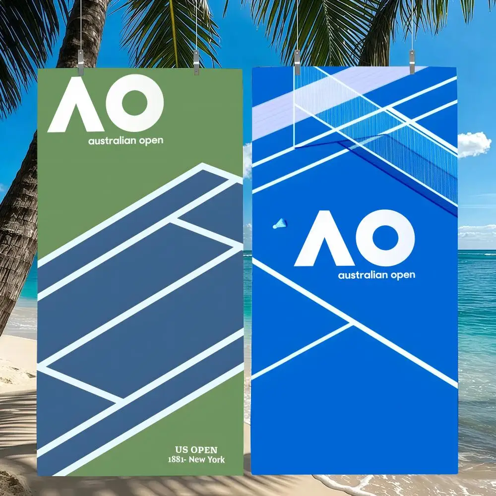 Sports A-Australian Open Towel Towel Beach Towel Oversized Quick Dry Towel Absorbent Soft Swim BeachTowels for Men Women