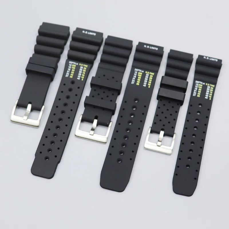Diver Rubber Resin Strap for Seiko 20/22/24mm Sport Watch Band ND Limits Bracelet Accessoriesaster