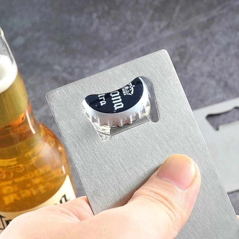 10 Pcs Credit Card Shape Bottle Opener Fast Stainless Steel Flat Portable Bartender Beer Opener Wedding Gifts for Guests Kitchen