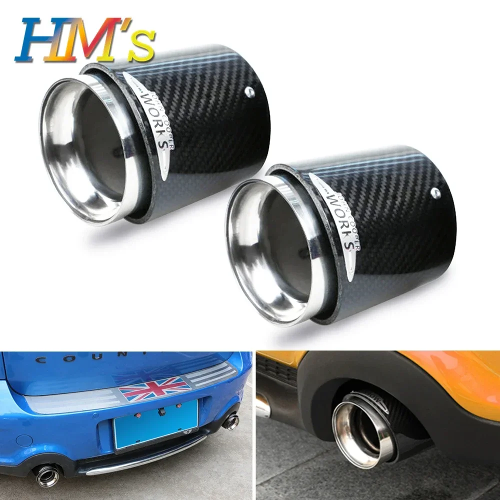 Car Accessories For MINI Cooper R55 R56 R57 R58 R59 R60 R61 F54 F56 F57 F60 1 Pcs car Carbon Exhaust Muffler Tail Pipe