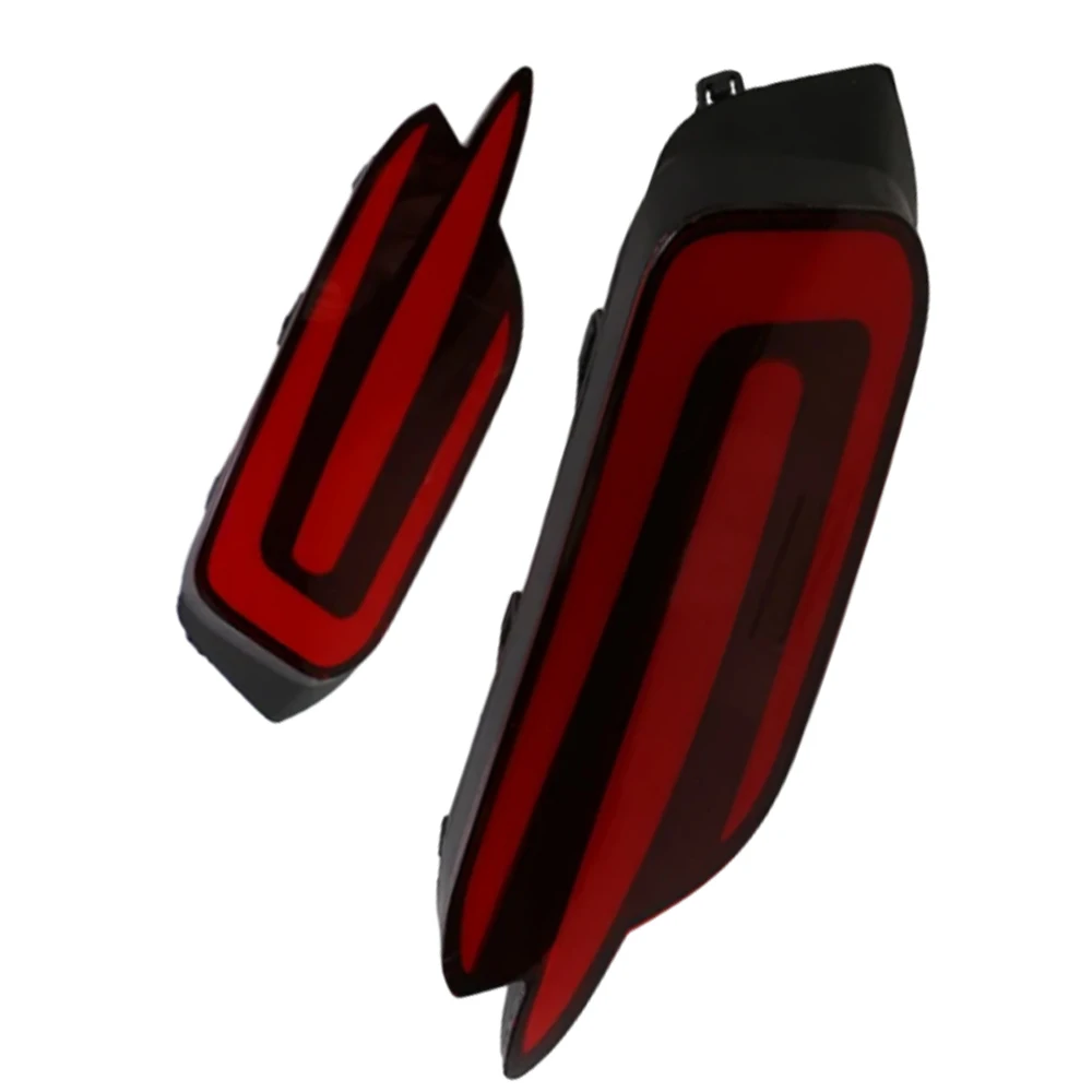 2 قطعة LED الضوء الخلفي لهوندا سيفيك 2016 2017 2018 سيارة LED المصد الخلفي ضوء الذيل عاكس الفرامل الضباب مصباح بدوره إشارة #4