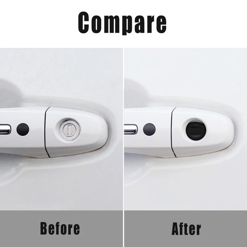 4 قطعة ملصقات حماية ثقب المفتاح لباب السيارة لمقعد إيبيزا 6L 6J ليون FR ألتيا رينو ميجان 3 لوجان ذات المناظر الطبيعية الخلابة 2 داسيا داستر 1 #2