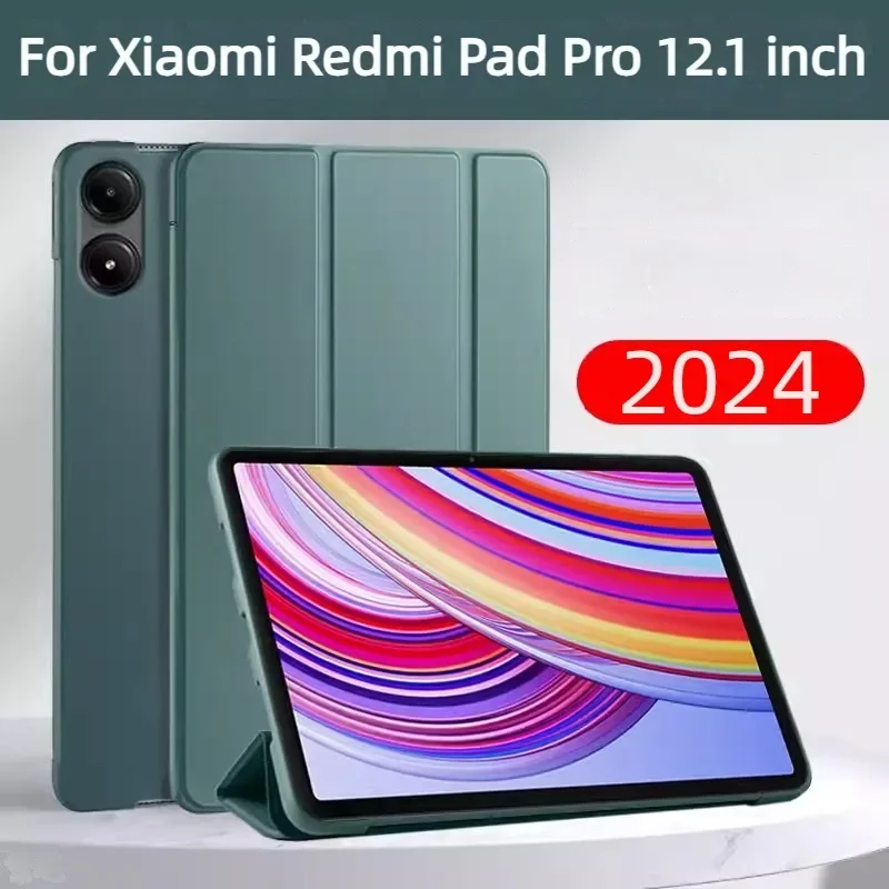 

for Xiaomi Redmi Pad Pro 12.1 inch Auto Wake Stand Tablet Cover funda For Red Mi pad Pro 2024 Magnetic Smart Case accessories