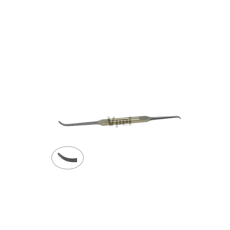 Instrument chirurgical médical dissimulateur à double tête à poignée plate en or