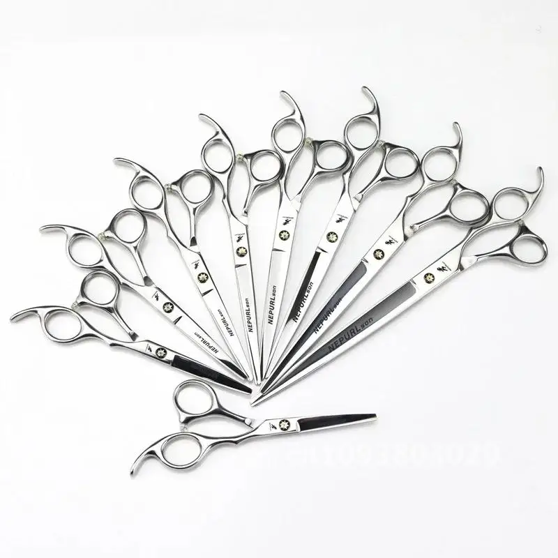 Nepurlson 4.5/5/5.5/6/6.5/7/7.5/8/9 Inch Scissors Japan Professional Scissors Barber Hairdressing Set Cutting Shears Hair