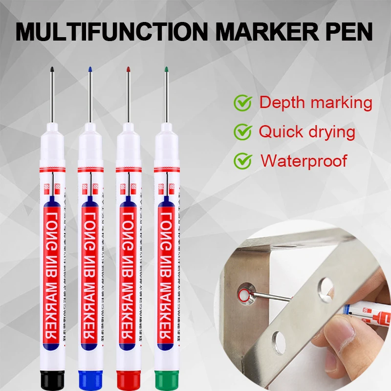 multi purpose long nib head marker perfuracao de metais furo profundo impermeavel permanente carpintaria ferramenta de decoracao 20 mm 10 pcs por conjunto 01