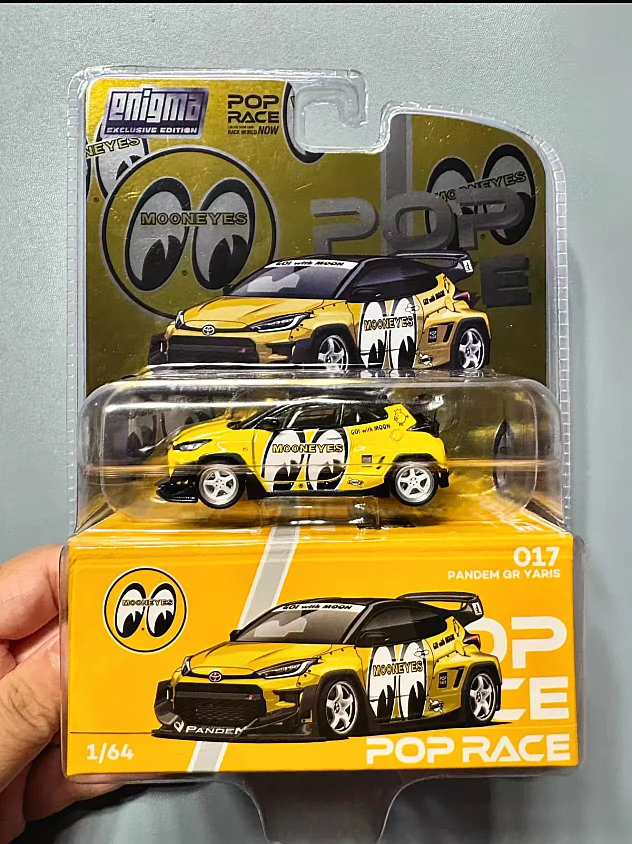 In stock: POPRACE 1:64 Toyota GR YARIS ‘Moon Eye’ livery die-cast model car