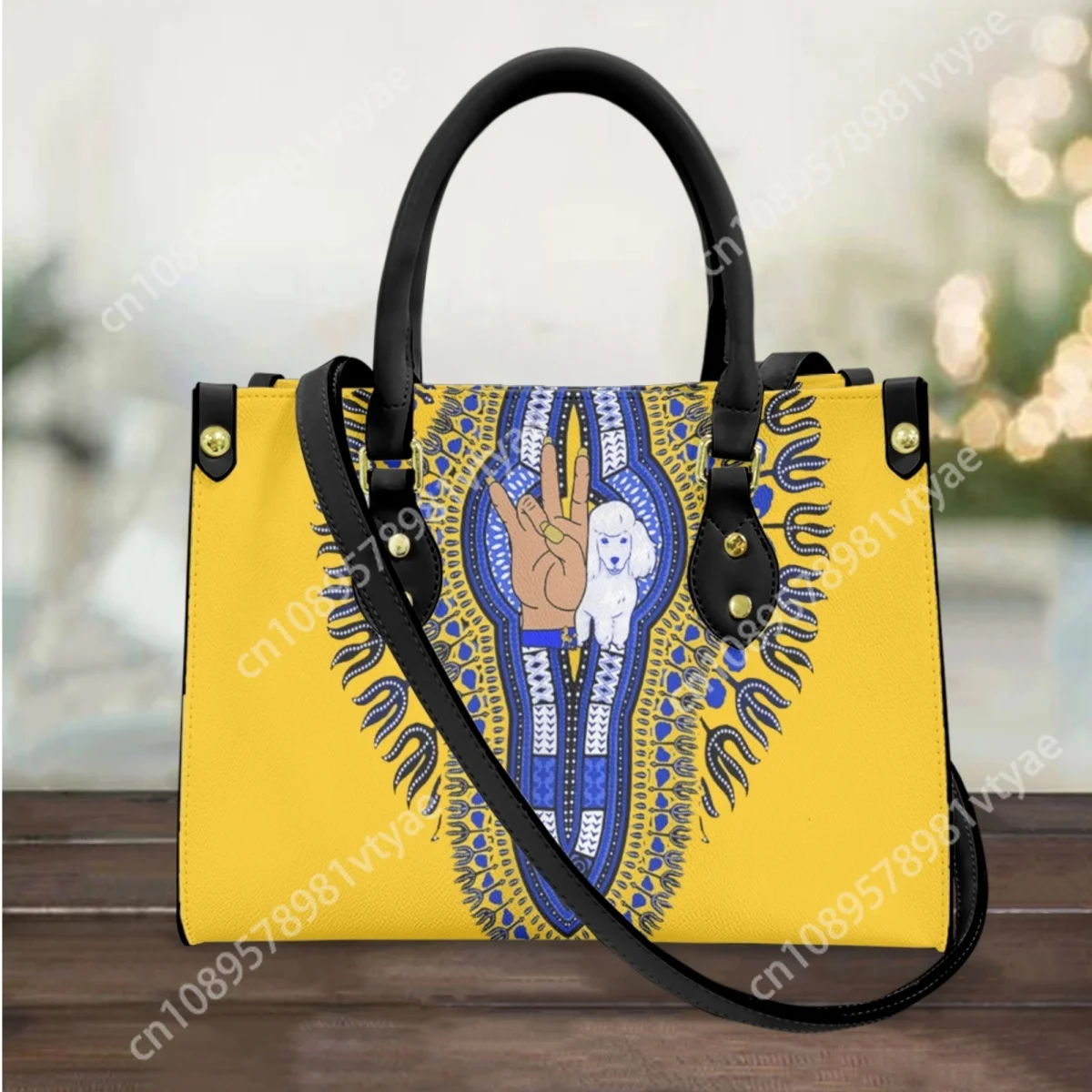 

2023 New Tribal Poodle Design Cross Body Bags Sigma Gamma Rho Pattern Fashion Messenger Bags PU Leather Street Shoulder Handbag