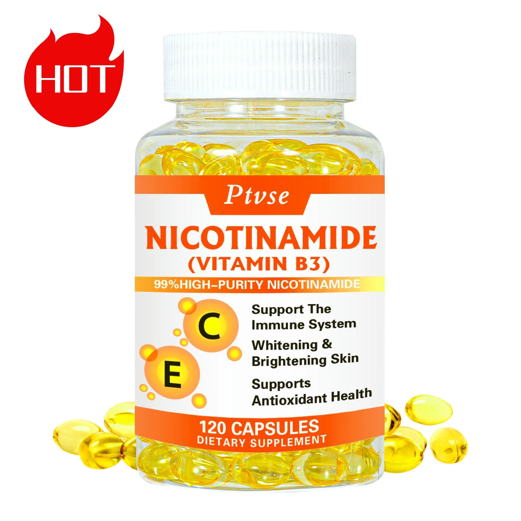 Niacinamide (Vitamin B3) Capsules - 99% High Purity Niacinamide