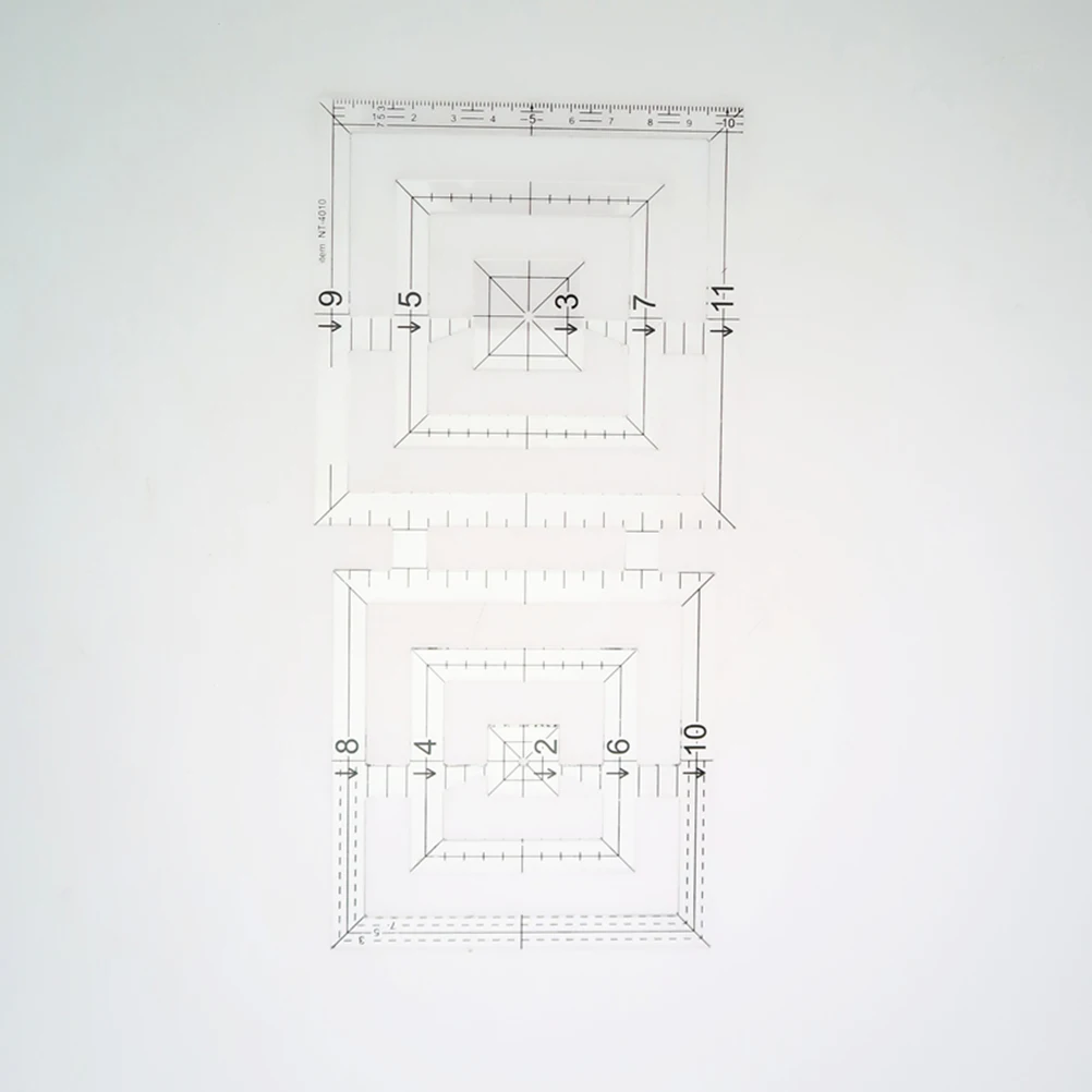 

Transparent Acrylic Quilting Ruler Craft Dedicated Clothes Making Sewing Tailor Full Transparent Hollow Design Easy for Quilting